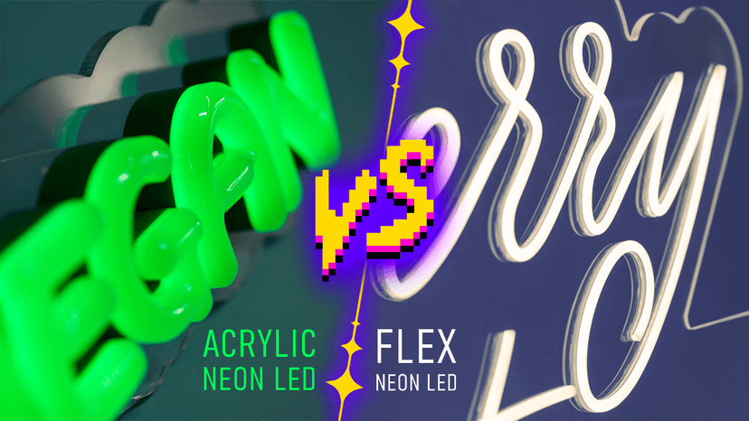 النيون LED: نيـون LED الأكريليك مقابل نيـون LED المرن