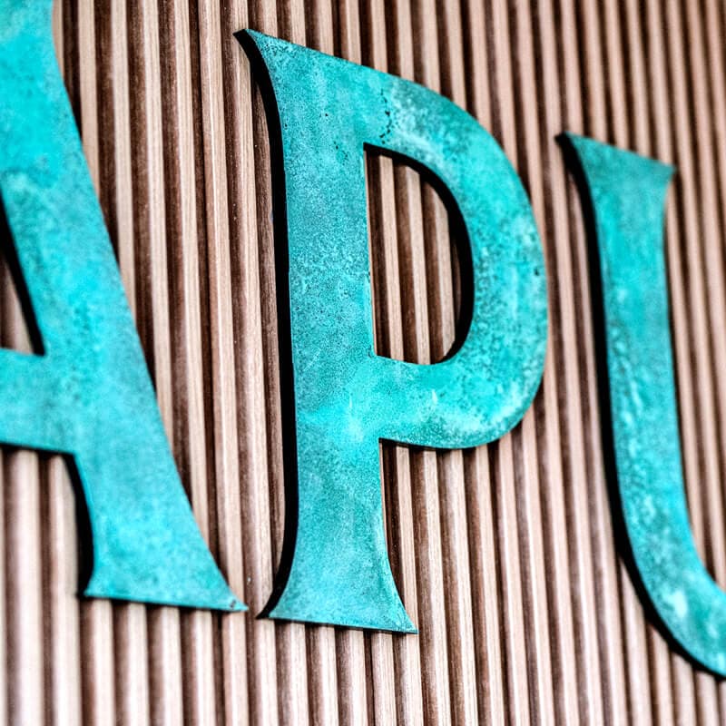 PATINATED LETTERS