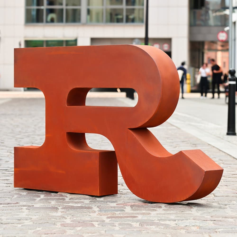 GIGANTIC CORTEN STEEL LETTERS