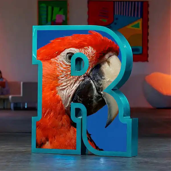 LED video display letters